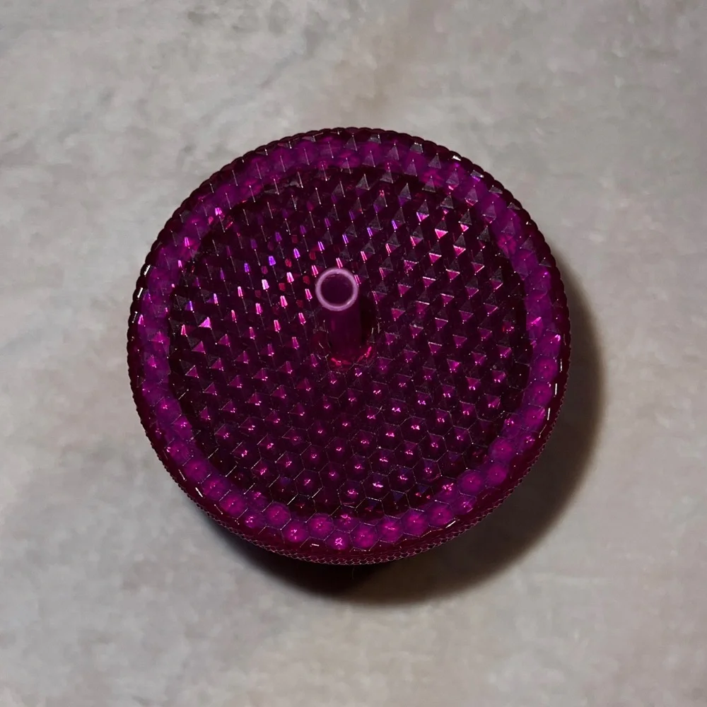 NWT Starbucks 2022 Winter Bling Berry Iridescent Shiny Studded Tumbler 24 OZ
